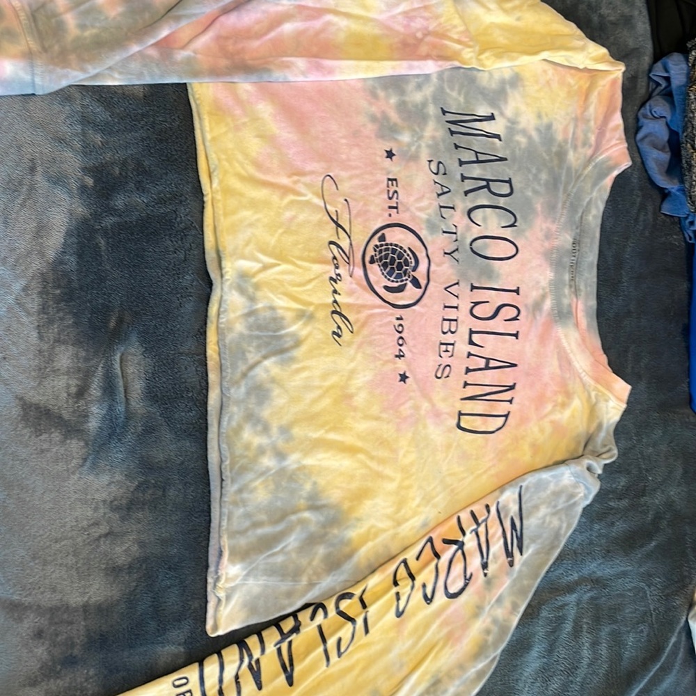 Cropped Long Sleeve Tie Dye